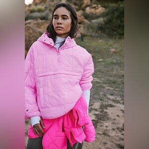 FP Movement by Free People Pippa‎ Water-Resistant Packable Pullover Jacket Pink
